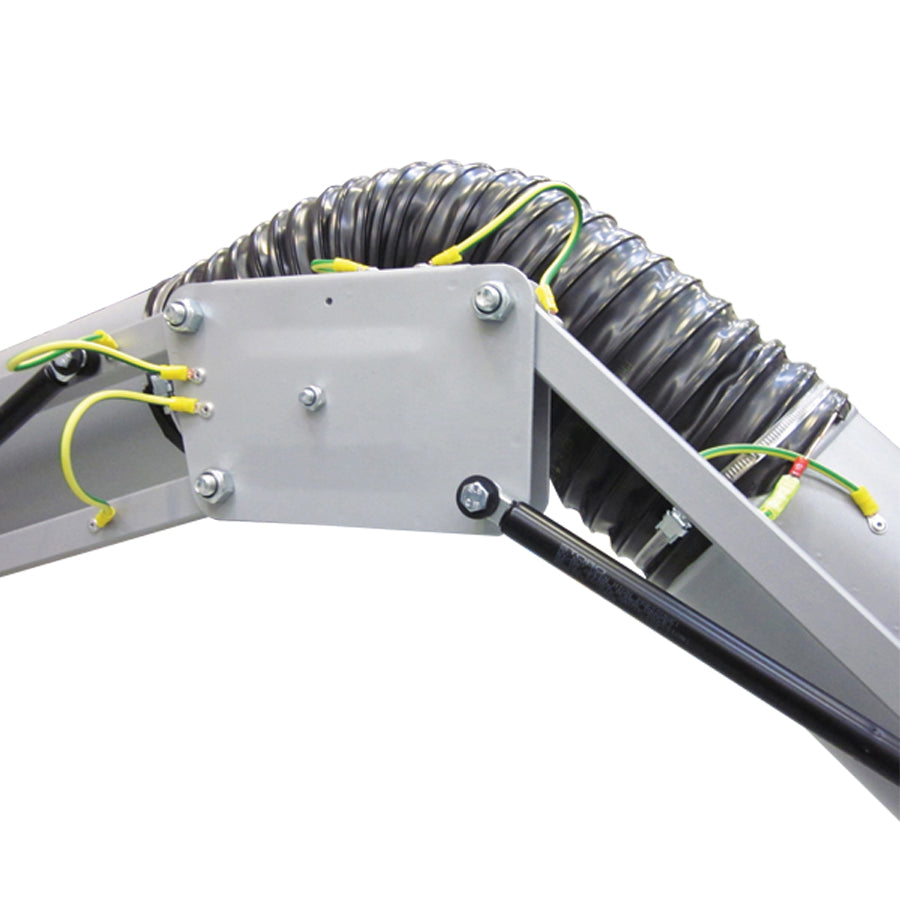 Gram Clean Air Extraction Arm RFF-A for ATEX Zone 21/2 (2D/2G) with Wall Bracket 360° Rotation, Powder Coated Steel Pipe Ø 125 and 160 mm, Lengths from 2 to 9 m
