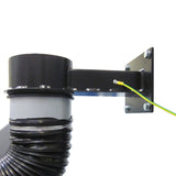 Gram Clean Air Extraction Arm RFF-A for ATEX Zone 21/2 (2D/2G) with Wall Bracket 360° Rotation, Powder Coated Steel Pipe Ø 125 and 160 mm, Lengths from 2 to 9 m
