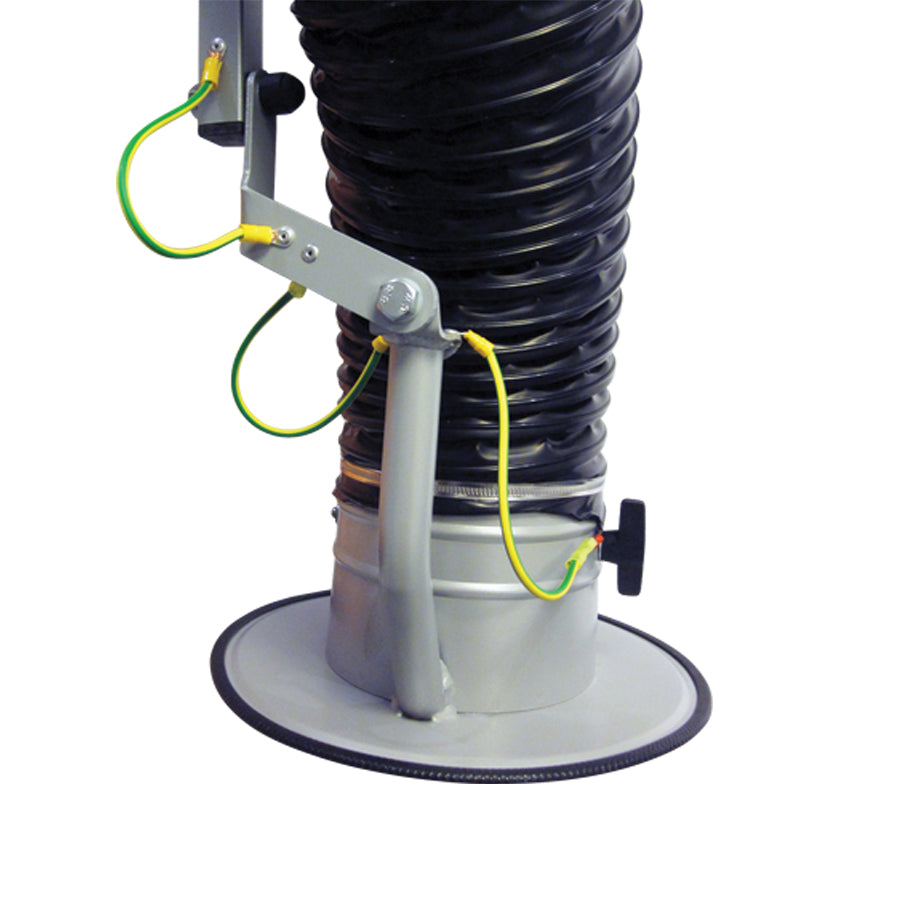 Gram Clean Air Extraction Arm RFF-A for ATEX Zone 21/2 (2D/2G) with Wall Bracket 360° Rotation, Powder Coated Steel Pipe Ø 125 and 160 mm, Lengths from 2 to 9 m