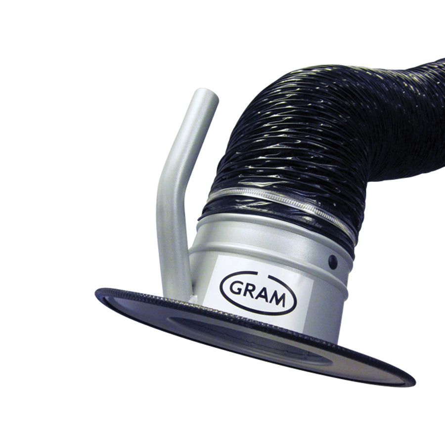 Gram Clean Air Extraction Arm TGI with Wall Bracket 360° Rotation, Inner Rods, Hose S10 Ø 160 mm, Lengths from 2 to 7 m