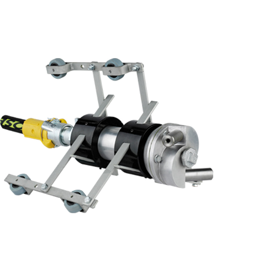 Clemco internal pipe blasting device Spin-Blast, with and without cart, for pipes with ID 200-915 mm