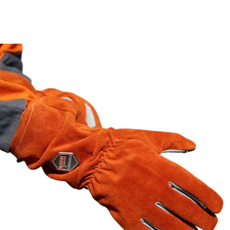 Silencer sandblasting gloves Blastsafe™ HERO, leather, size 8 (M) to 12 (XXXL)