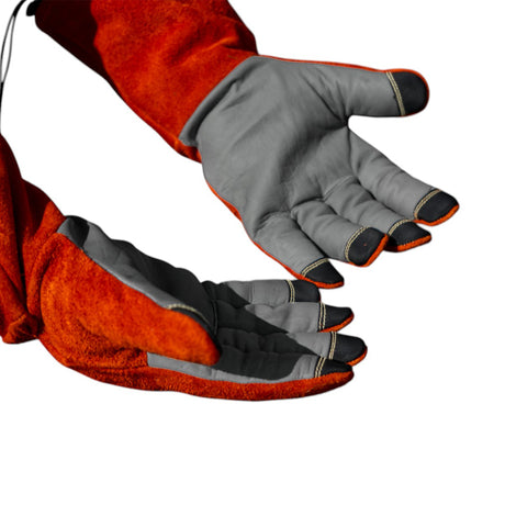 Silencer sandblasting gloves Blastsafe™ HERO, leather, size 8 (M) to 12 (XXXL)