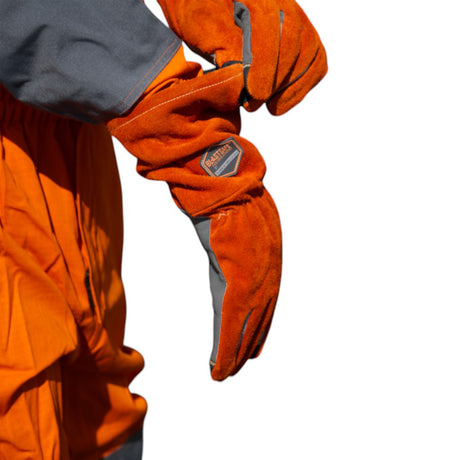 Silencer sandblasting gloves Blastsafe™ HERO, leather, size 8 (M) to 12 (XXXL)