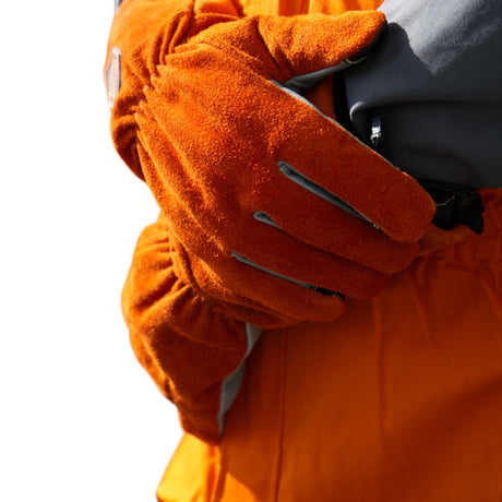 Silencer sandblasting gloves Blastsafe™ HERO, leather, size 8 (M) to 12 (XXXL)