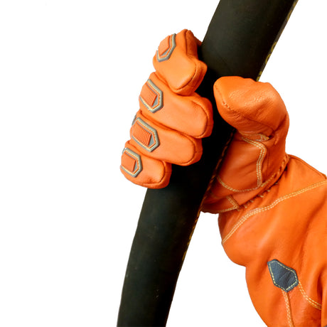 Silencer sandblasting gloves Blastsafe™ IRONGRIP, leather, size 8 (M) to 12 (XXXL)