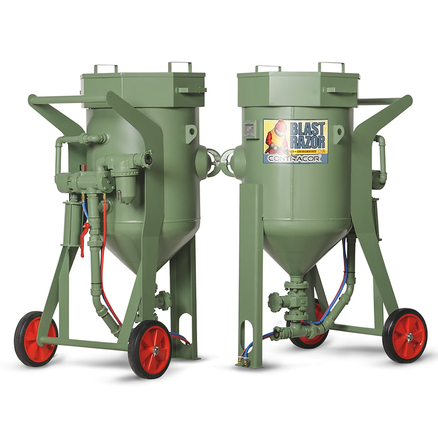 Contracor Pressure Blasting Device Blastrazor Z-100RCS (100 liters), with 20m Remote Control Hose and Hand Lever DMH, optionally combinable with additional accessories