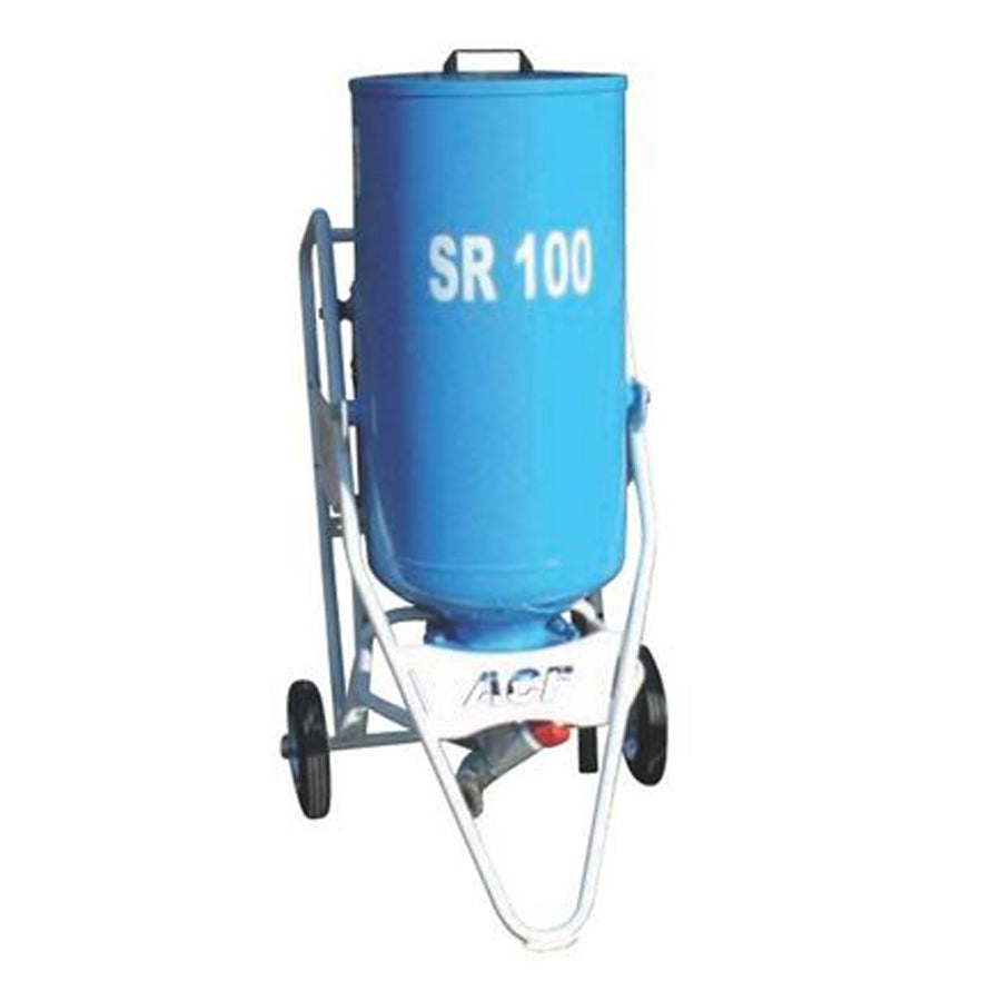 ACF Pressure Blasting Device SR, 50 or 90 Liter, very robust design, also available as a complete set with protective equipment