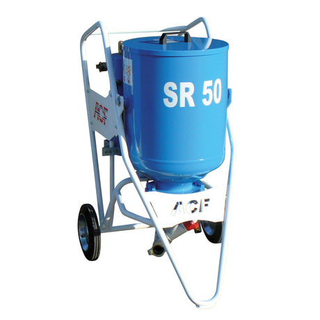 ACF Pressure Blasting Device SR, 50 or 90 Liter, very robust design, also available as a complete set with protective equipment