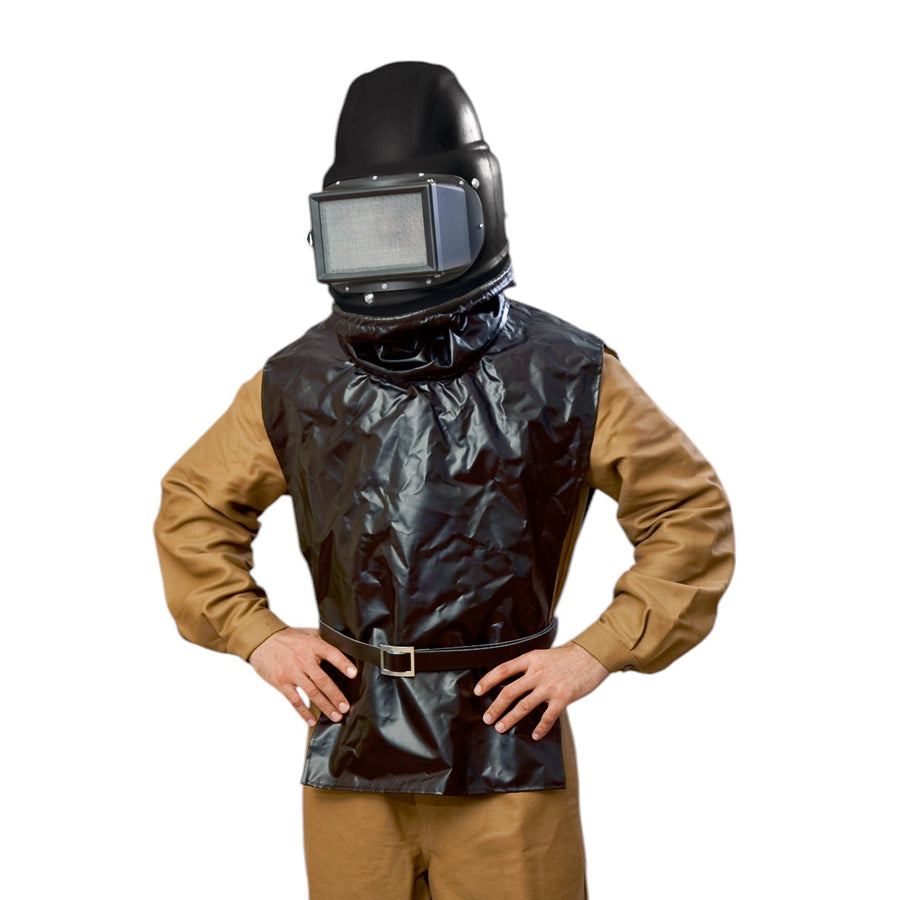 Ekastu sandblasting helmet C4-Plus with cape and control valve, various variants