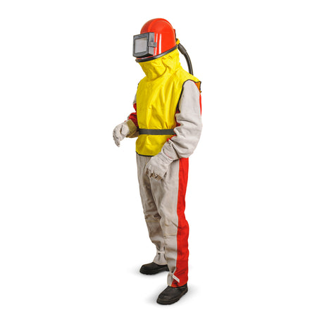 Contracor Sandblasting Helmet Comfort with Nylon Cape and Regulating Valve