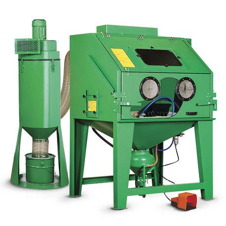 Contracor Pressure Blast Cabin ECO-P with filter system, manual filter cleaning and pass-through openings, 4 sizes