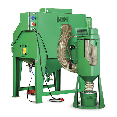 Contracor Suction Blast Cabin ECO-SF with filter system, automatic filter cleaning, pass-through openings and rubber lining, 4 sizes