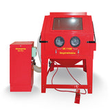 Radler & Ruf Saugstrahlkabine SK-1100 mit Profi-Strahlkopf und Hartmetall-Strahldüse Ø 8 mm, optional mit Filteranlage