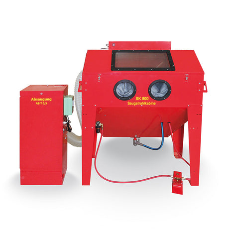 Radler & Ruf Suction Blast Cabinet SK-900 with Professional Nozzle and Carbide Blast Nozzle Ø 8 mm, optionally with Filter System