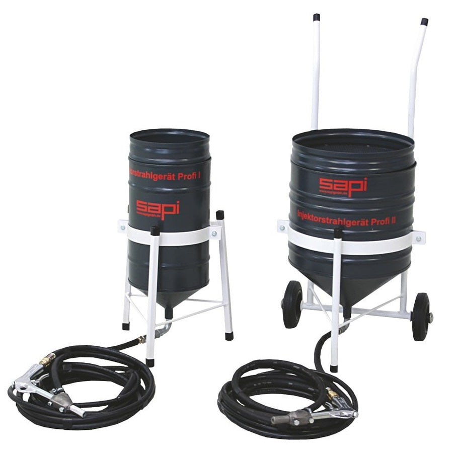 Sapi sandblasting gun Profi 1/2, 25 or 50 liters container, with 3m abrasive hose, 5m air hose, complete set