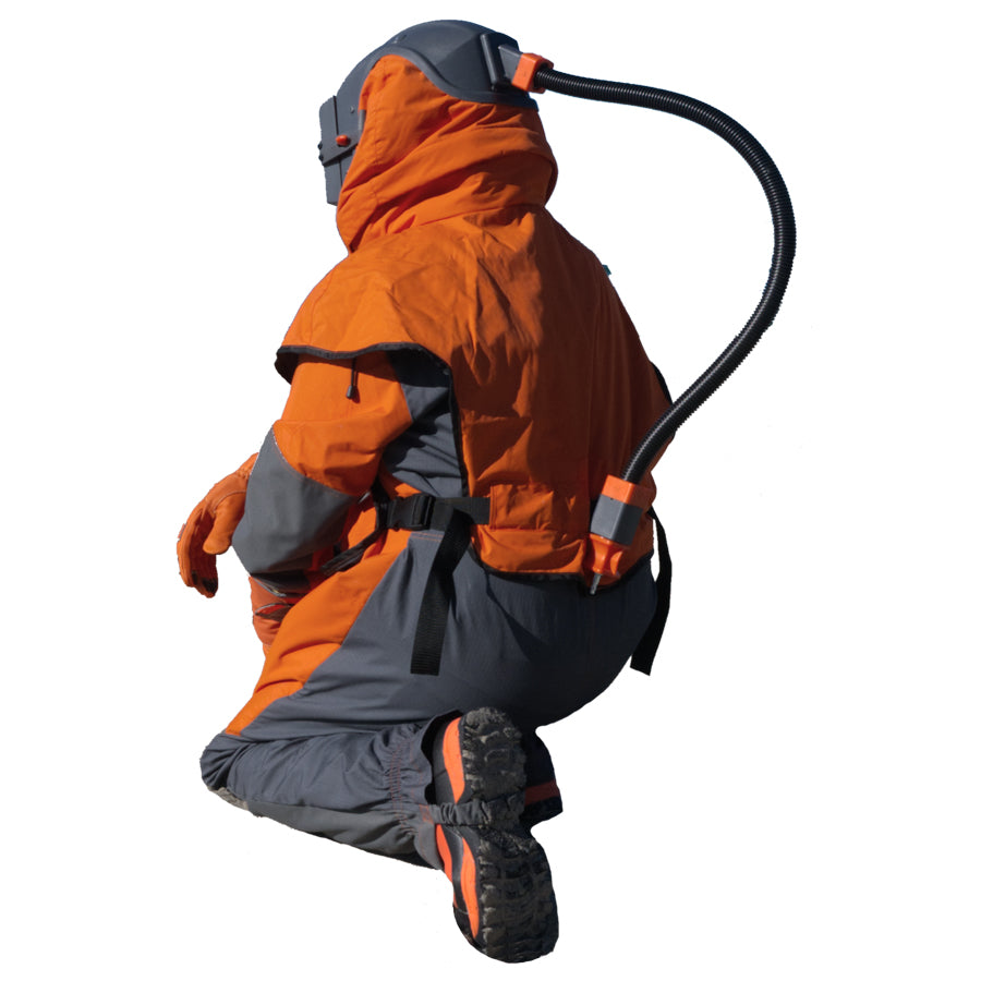 Silencer Sandblasting Helmet Blastsafe ORIGIN with integrated hearing protection, nylon cape and control valve, multiple variants
