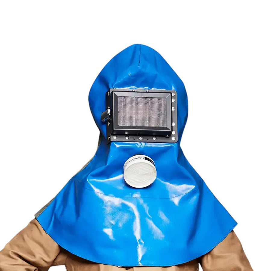 Ekastu blasting protection hood 530.1St/H (P3R D) with built-in half mask Polimask ALFA and particle filter DIRIN 230 P3R D