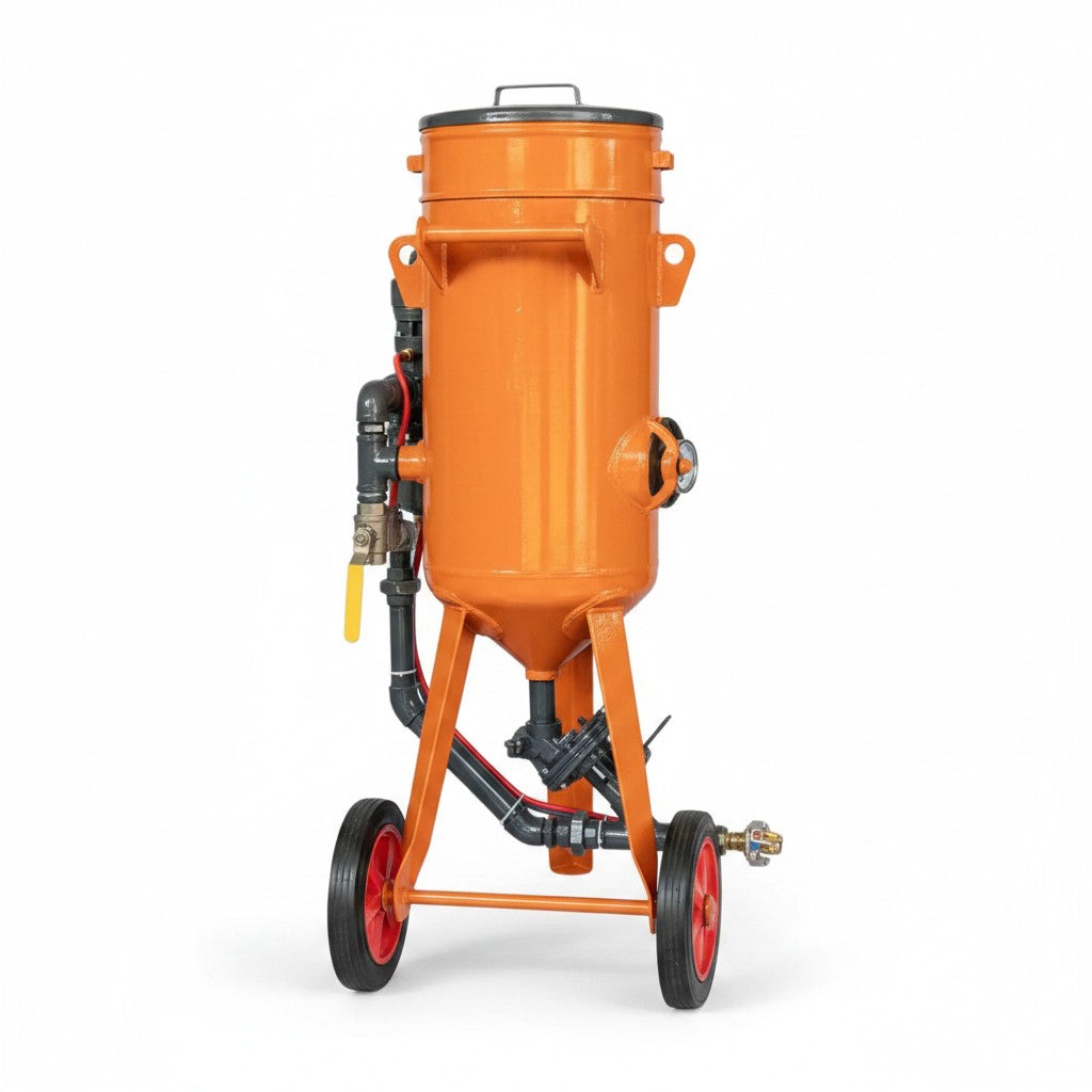 Druckstrahlgerät NBSC-50, 50 Liter, Micro oder FSV Strahlmittel-Dosierventil, Optional mit weiterem Zubehör kombinierbar