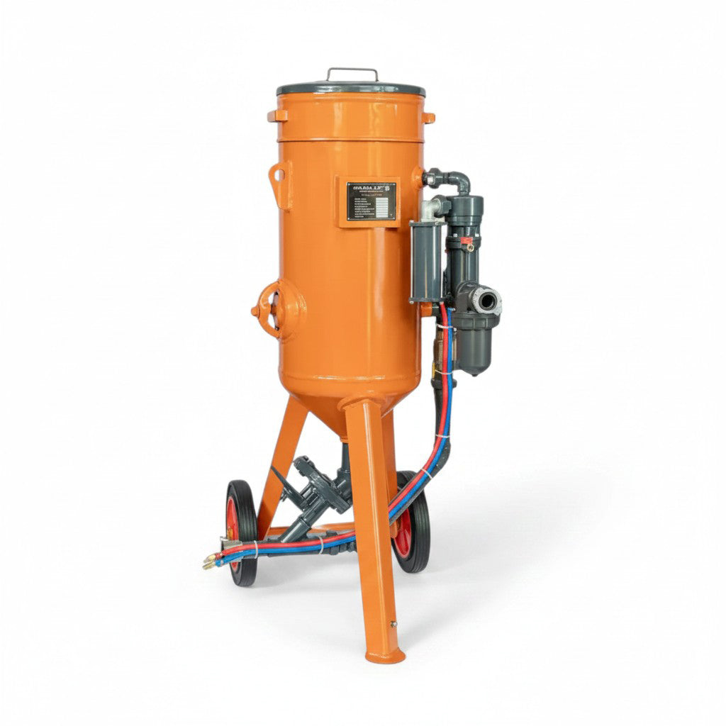Druckstrahlgerät NBSC-50, 50 Liter, Micro oder FSV Strahlmittel-Dosierventil, Optional mit weiterem Zubehör kombinierbar