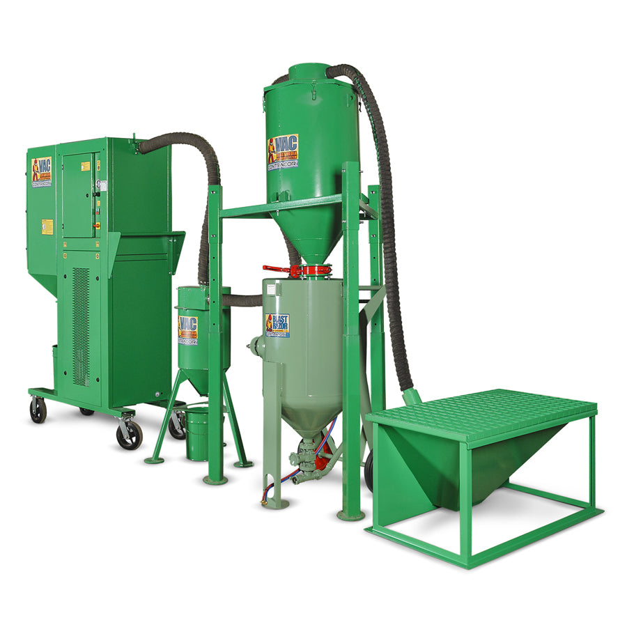 Contracor Abrasive Recovery System VAC-7HS with Storage Silo and Dust Pre-Separator CS-500, Complete Set